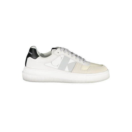 Calvin Klein White Polyester Sneaker - Hilstor