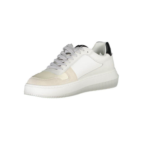 Calvin Klein White Polyester Sneaker - Hilstor