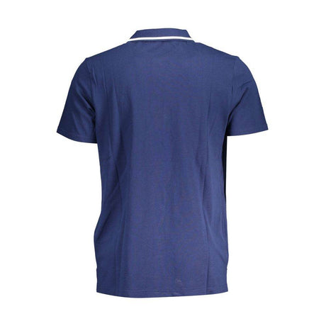 Fila Classic Blue Cotton Polo with Contrast Details - Hilstor