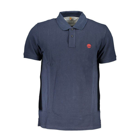 Timberland Blue Cotton Polo Shirt - Hilstor
