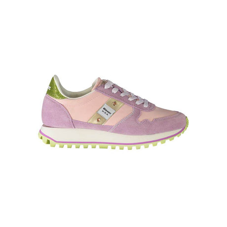 Blauer Pink Polyester Sneaker - Hilstor