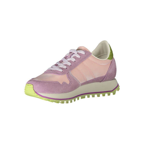 Blauer Pink Polyester Sneaker - Hilstor