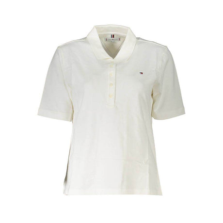 Tommy Hilfiger White Cotton Polo Shirt - Hilstor