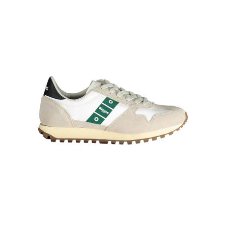 Blauer White Polyester Sneaker - Hilstor