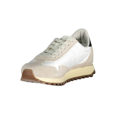 Blauer White Polyester Sneaker - Hilstor