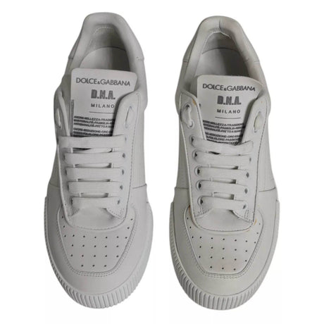 Dolce & Gabbana White Miami Leather Low Top Sneakers Shoes - Hilstor