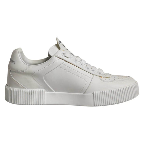 Dolce & Gabbana White Miami Leather Low Top Sneakers Shoes - Hilstor