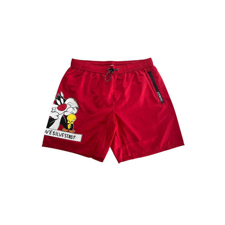 Iceberg Red Polyester Men's Swim Short - Hilstor