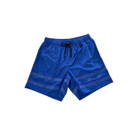 Iceberg Blue Polyester Men Swim Shorts - Hilstor