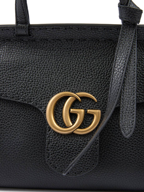 Gucci Black Leather GG Marmont Handbag - Hilstor