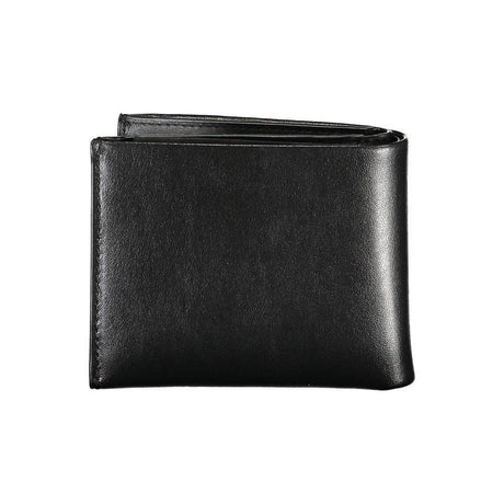 Calvin Klein Elegant Black Leather Dual-Compartment Wallet - Hilstor