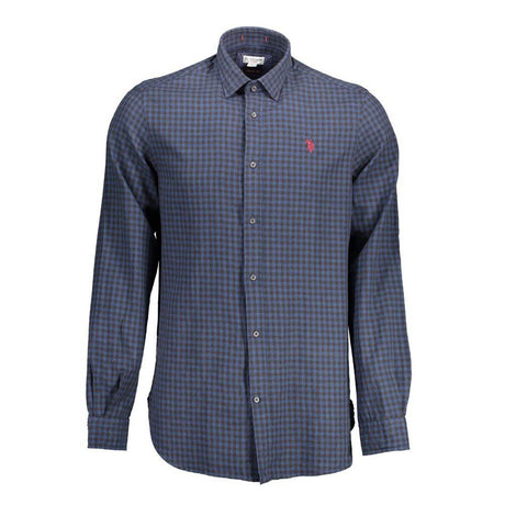 U.S. POLO ASSN. Blue Cotton Men Shirt - Hilstor
