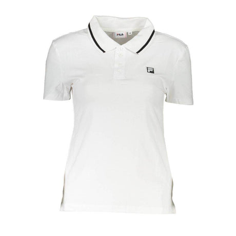 Fila White Cotton Womens Polo Shirt - Hilstor