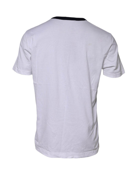 Dolce & Gabbana White DG Logo Print Short Sleeve T-shirt - Hilstor