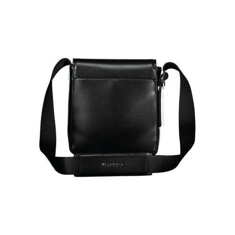 Calvin Klein Sleek Black Shoulder Bag with Logo Detail - Hilstor