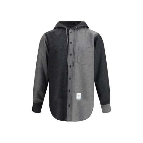 Thom Browne Hooded Shirt Jacket - Hilstor