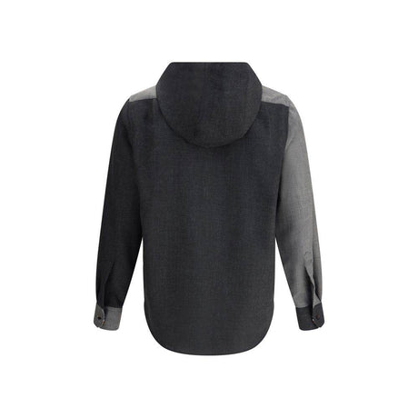 Thom Browne Hooded Shirt Jacket - Hilstor