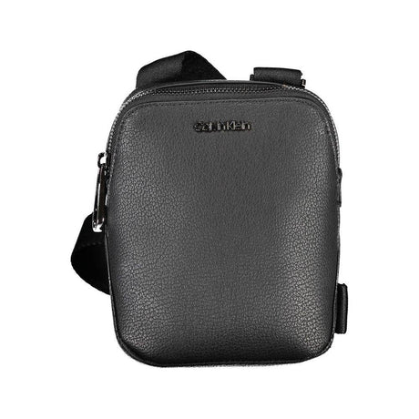 Calvin Klein Sleek Black Shoulder Bag with Logo Detail - Hilstor