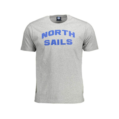 North Sails Gray Cotton Men T-Shirt - Hilstor