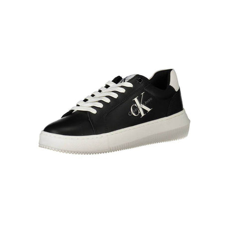 Calvin Klein Black Leather Women Sneaker - Hilstor