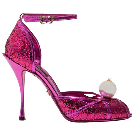 Dolce & Gabbana Fuchsia Calfskin Sandal - Hilstor