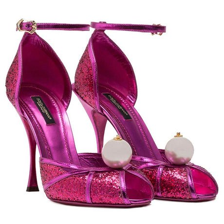 Dolce & Gabbana Fuchsia Calfskin Sandal - Hilstor