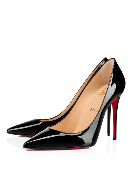Christian Louboutin Black Patent Leather Kate Décolleté 100 - Hilstor