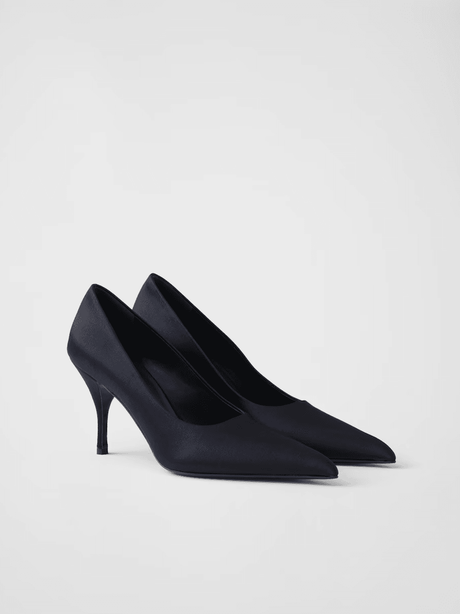 Prada Blue Satin Pumps - Hilstor