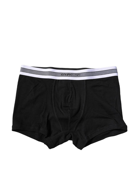 Dolce & Gabbana Black Cotton Stretch Regular Boxer Underwear - Hilstor