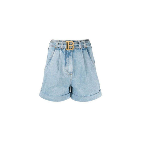 Balmain Blue Cotton Short - Hilstor