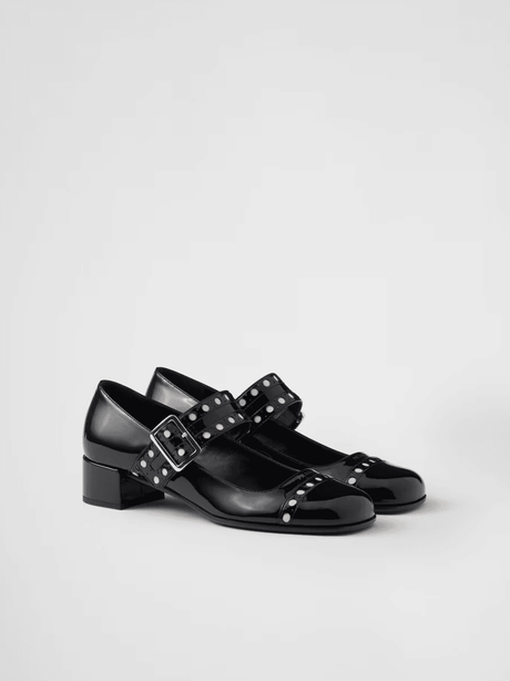Prada Black Patent leather Mary Jane pumps - Hilstor