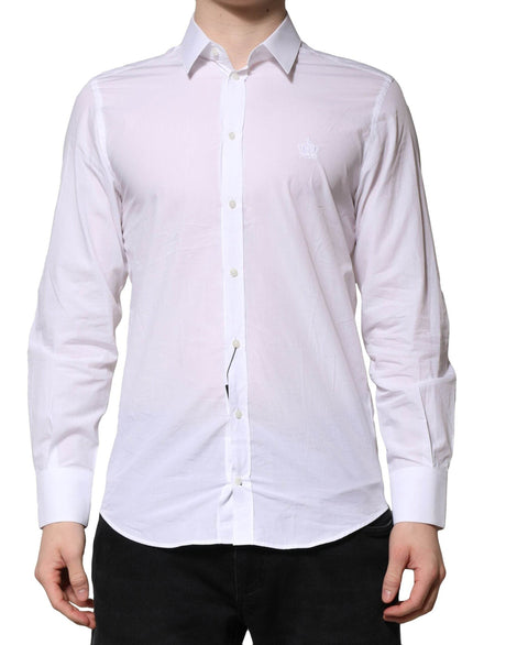 Dolce & Gabbana White MARTINI Long Sleeves Men Formal Shirt - Hilstor
