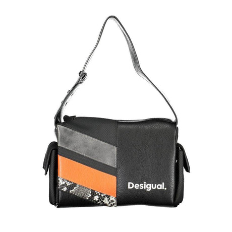 Desigual Black Polyethylene Handbag - Hilstor