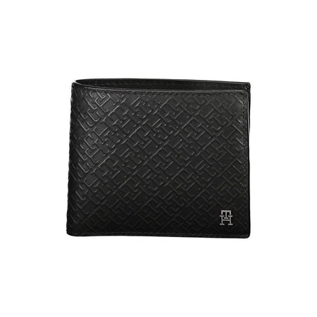 Tommy Hilfiger Elegant Black Leather Wallet with Multi-Compartments - Hilstor