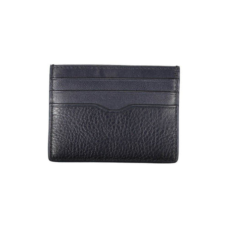 Tommy Hilfiger Sleek Blue Leather Card Holder with Contrast Details - Hilstor