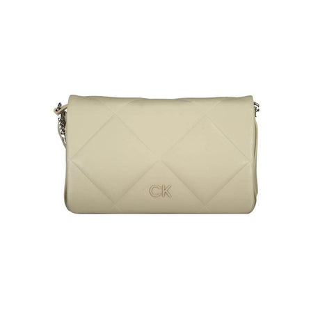 Calvin Klein Beige Cotton Handbag - Hilstor