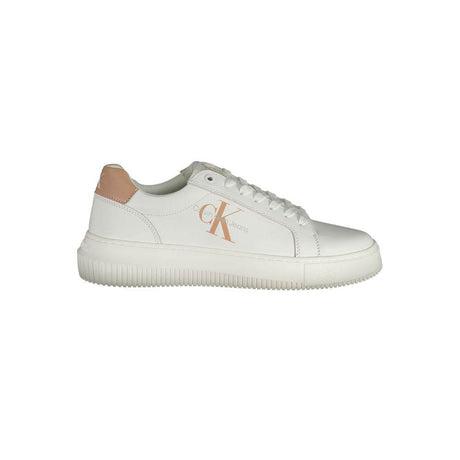 Calvin Klein White Leather Women Sneaker - Hilstor