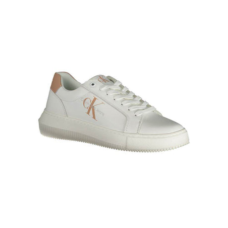 Calvin Klein White Leather Women Sneaker - Hilstor