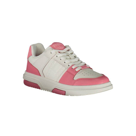 Tommy Hilfiger Pink Leather Women Sneaker - Hilstor