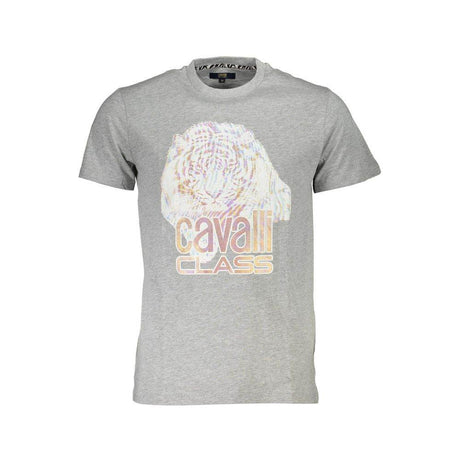 Cavalli Class Brown Cotton Men T-Shirt - Hilstor