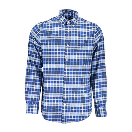 Gant Blue Cotton Men Shirt - Hilstor
