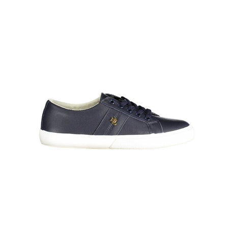 Ralph Lauren Blue Leather Women Sneaker - Hilstor