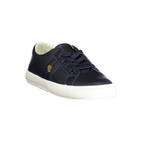 Ralph Lauren Blue Leather Women Sneaker - Hilstor