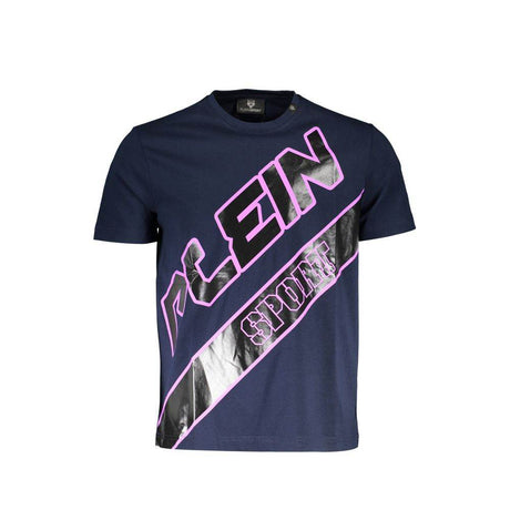 Plein Sport Blue Cotton Men T-Shirt - Hilstor