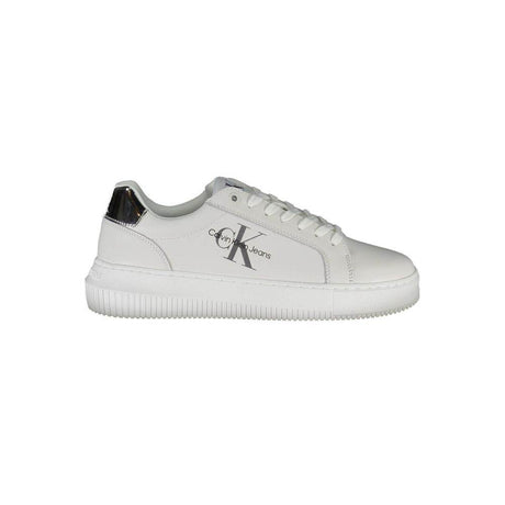 Calvin Klein White Polyester Sneaker - Hilstor
