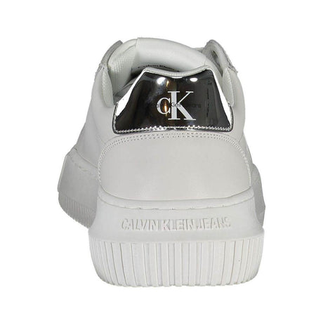 Calvin Klein White Polyester Sneaker - Hilstor