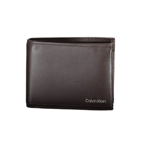 Calvin Klein Brown Leather Men Wallet - Hilstor