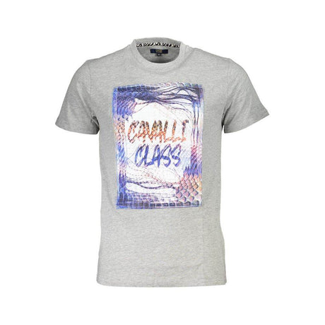 Cavalli Class Brown Cotton Men T-Shirt - Hilstor