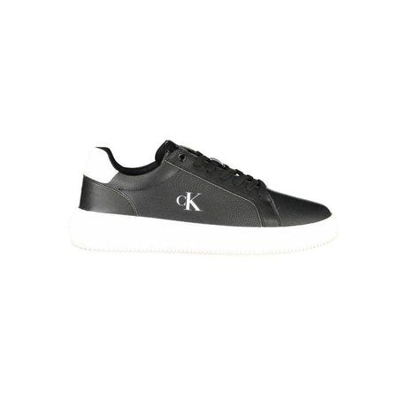 Calvin Klein Black Leather Men Sneaker - Hilstor