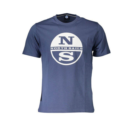 North Sails Blue Cotton Men T-Shirt - Hilstor